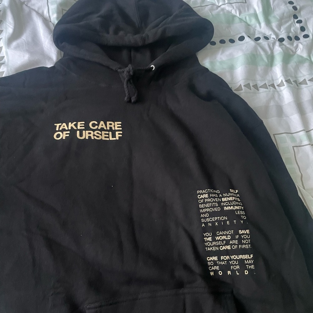 Fanjoy Take Care of Urself Black Hoodie
